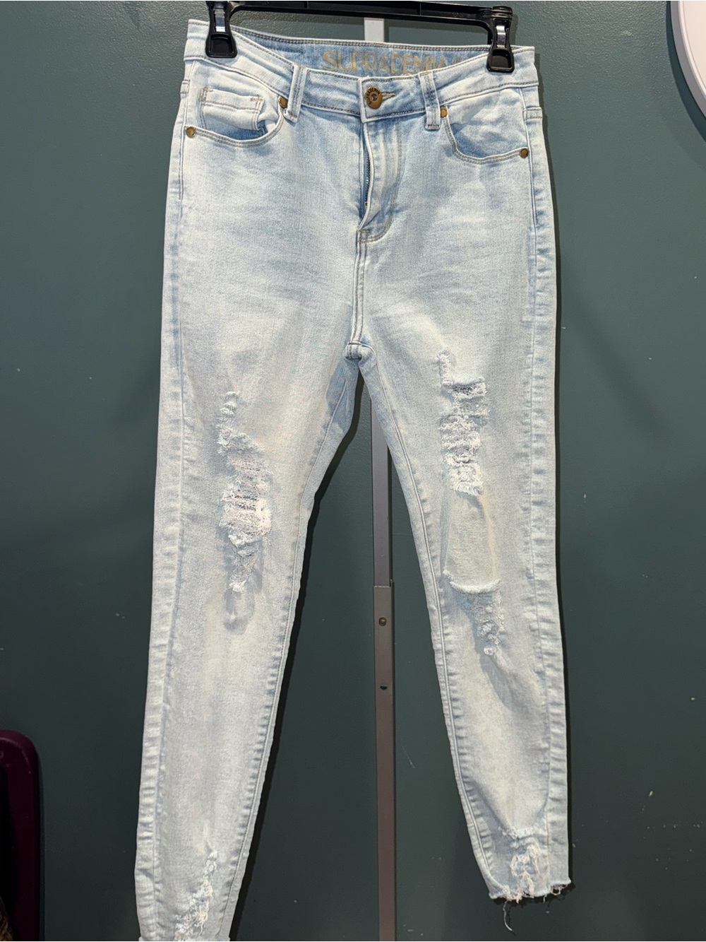 Supra Light Blue Ripped Skinny Jeans